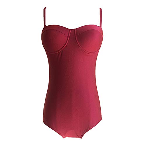 Preisvergleich Produktbild LFQAXE Badeanzug weibliche siamesische Sexy Backless Bikini Kleiner Kasten erfasste Konservative Abdeckung Belly dünne Art- und Hot Spring-Badeanzug (Size : S)