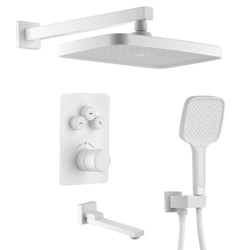 Système de douche pomme de douche 30x20 cm MOCHAMIK robinetterie murale avec douchette portable