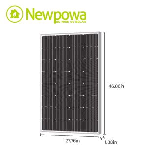 Newpowa 160W(Watt) Solar Panel Monocrystalline 12V High Efficiency Pv Module 160W For Rv Marine Boat Trailer Camper Rooftop Off Grid System #TOP1