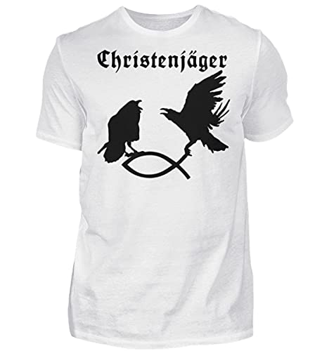 T-shirt viking Hugin et Munin blanc XXXL au style haut de gamme