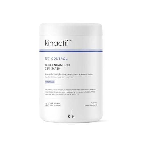 KIN KINACTIF Nº7 CONTROL/Curl Enhancing 2 in 1 Mask 900 Ml. / Mascarilla 2 en 1 para definir e hidratar rizos.
