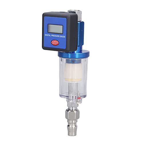 Fdit Régulateur de Pression Numérique, Filtre à Huile et à Eau avec Contrôle Visuel et Valve à Ressort, Compact et Léger pour la Finition Automobile, la Construction Navale, le