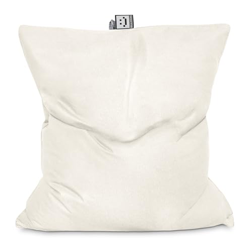 Happers Pouf géant Big Pouf XXL Naylim Mat Écru pour Extérieur avec Rembourrage Inclus