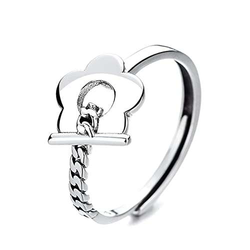 Bague Fleur Boucle S925 anneau hip-hop ouvert bague de mariage vintage