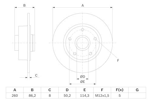 Disque de frein Bosch ventilé réduction du bruit et anticorrosion