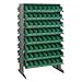 Quantum QPRD-107RD Pick Rack, 24"L x 36"W x 60"H, 800 lbs Capacity, Carbon Steel, Gray with Red Bins