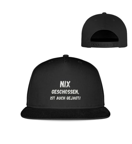 Gorra snapback negra de animales salvajes con visera rígida y cierre ajustable de talla única