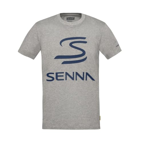 T-Shirt Ayrton Senna Gris Logo Legacy Vêtement Formule 1 Homme