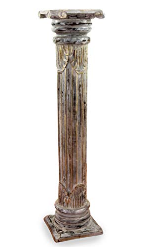 Livasia Colonne en Bois | Colonne décorative en Bois d'Albizia | Tabouret Plante | Support pour...