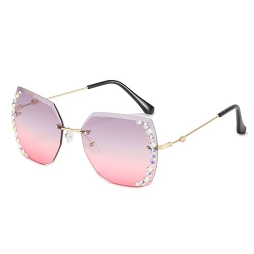 Lunettes de soleil diamant MUTYNE de luxe avec nuances métalliques et strass raffinés