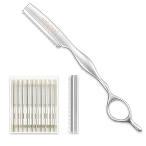 Stainless Steel Hair Thinning Styling Razors for Cutting Hair, Hair Texturizing Cutting Razor for Salon and Home,10 PCS Sharp Blades Included