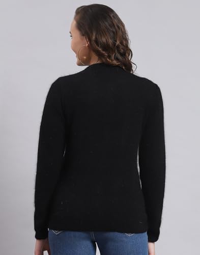 Image of Monte Carlo Women Regular Fit Full Sleeve Solid Round Neck Winter Cardigan (Pack of 1)