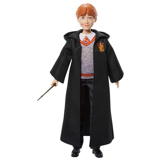 Mattel Harry Potter Ron Weasley Muñeco de Moda con Uniforme de Hogwarts Intercambiable y Accesorio de Varita, Inspirado en la película, JGM20