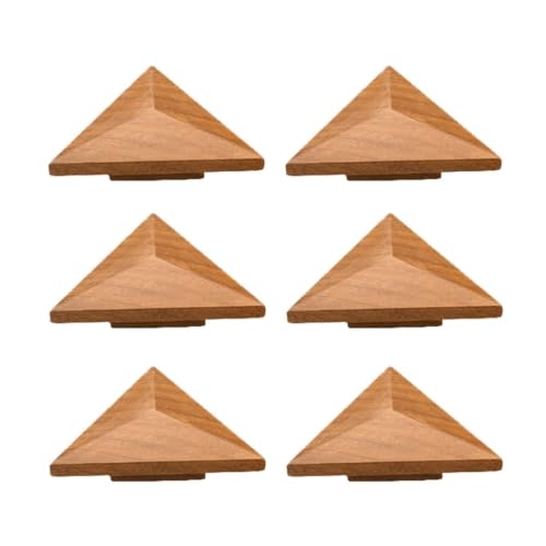 Image of Premium Wooden Knobs for Furniture Cabinets, Drawers & Wardrobes | Pack of 6 | Colour: Natural Wood | Material: Teak Wood | Size: 2 Inch-| 3 Years Warranty |