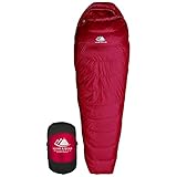 Hyke & Byke Shavano 32 F Hiking & Backpacking Sleeping Bag - 3 Season, 650FP Duck Down Sleeping Bag - Ultralight - Maroon - 78in - Regular