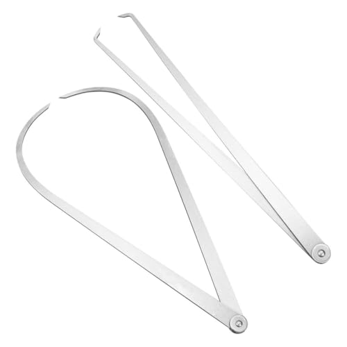 Calibrador de acero inoxidable kit de 2 piezas para medición interior y exterior