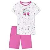 Schiesser Mädchen Girls' Short Pyjamaset, Weiß 100, 104 EU