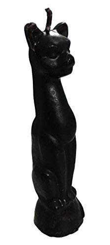 Vrinda Cat Figure Spell Candle | Handcrafted 5 Ritual Candle | Wicca Spells Candle | Great for Halloween Birthdays - Black Mystical Candle Approx 5.5x1.5 Size