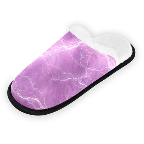 Lightning Pink Clouds Slippers For Women Men Soft Memory Foam Non-Slip Sky Winter Indoor House Shoes Travel Slipper2