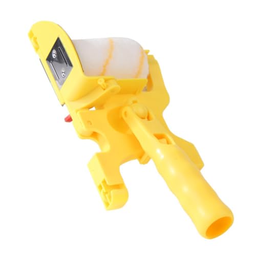 BAZEITFLOW Spazzola a Rullo Per Pittura Bordo, Strumento Per Dipingere Pareti Pennello Laterale Sostituibile, Pratica Spazzola a Giallo Per Rifinitura Domestica e Professionale