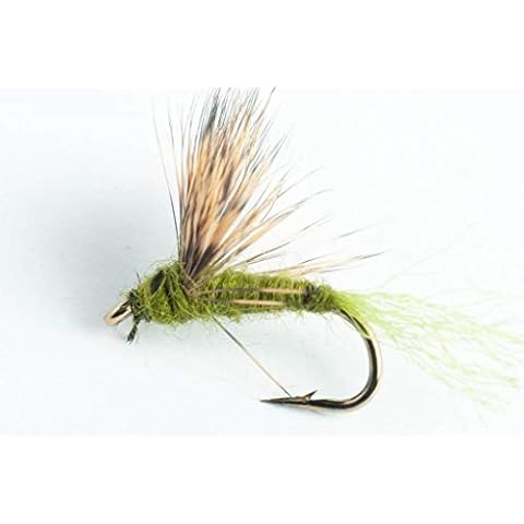 Blue Wing Olive Sparkle Dun Dry Fly, 6-Pack (Olive, 18) Cover