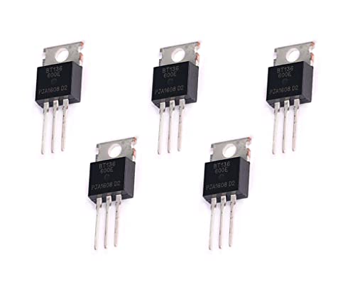 Image of BT136 Triac -600E 600V 4Amp High Switching Speed Silicon TRACK Transistor pack of (2)