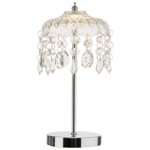 Lampe de Table à Pampilles en Cristal, éclairage de Chevet Luxueux en Verre, Ambiance...