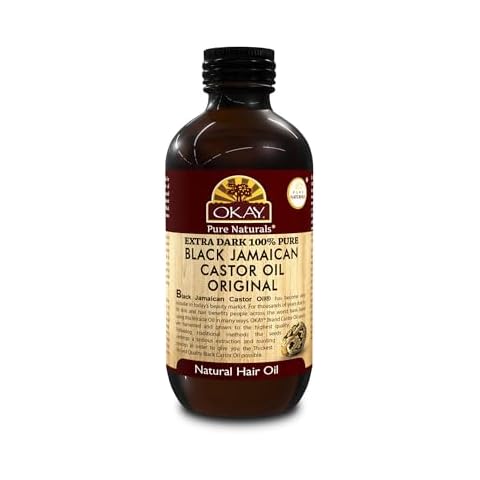 OKAY | Extra Dark 100% Natural Black Jamaican Castor Oil | For All Hair Textures & Skin Types | Grow Strong, Healthy, Smooth and Thick Hair | With Vitamin E - Omega 6 & 9 | 4 oz Cover