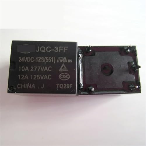 Relés de potencia HF3FF JQC-3FF componentes electromecánicos de 5 pines y 24V para circuitos 6
