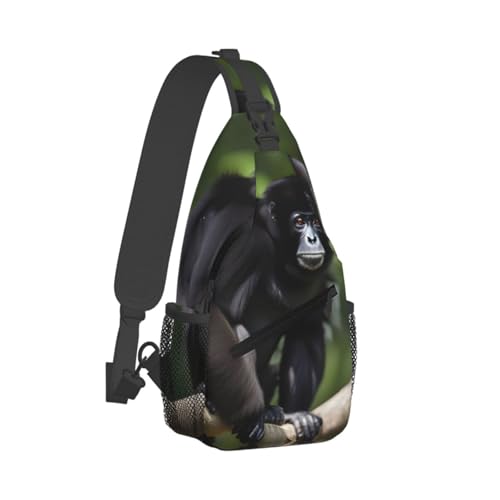 Mochila Crossbody Gibbon Mono Negra para Trekking miniatura 2