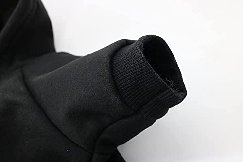 Small Dogs Hoodie BOSS Dog Winter Sweatshirt Pet Puppy Shirt Clothes for Small Dogs Boy, Medium, Black - Image 5