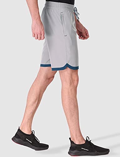 Image of FITINC N.S Lycra Self-Designed Shorts for Men with Both Sides Zipper Pockets