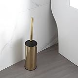 BGL Toilet Brush Holder 304 Stainless Steel Gold Freestanding Toilet Brush with Holder for Bathroom