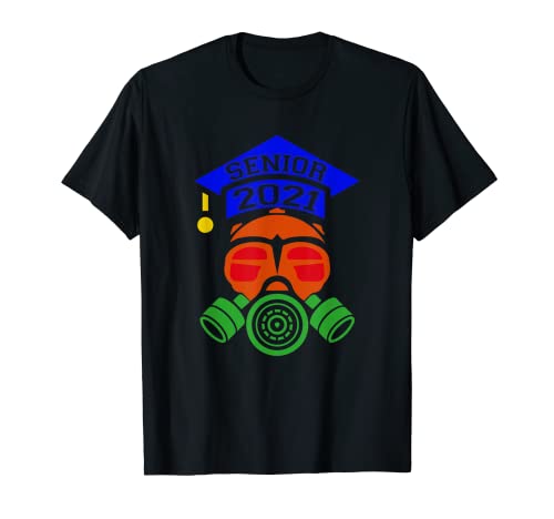 School Color Senior 2021 Máscara facial Clase en cuarentena de 2021 Camiseta