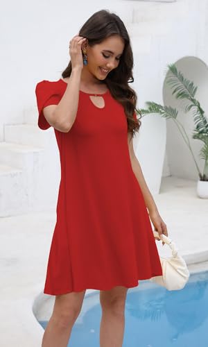 Image of COSSEN Women's Summer Casual Tshirt Dress Crew Neck