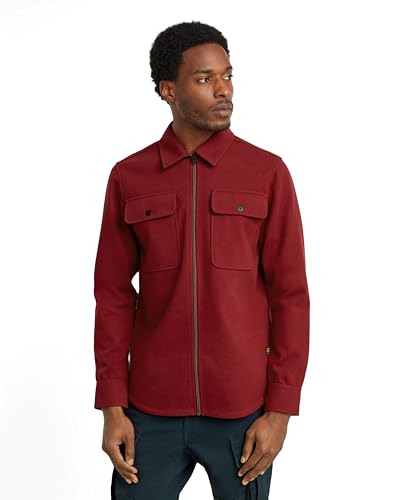 G-Star Para Hombre Sobrecamisa Gpo Zip, Rojo Dry Red D25825-D200-5298 , M G-Star Para Hombre Sobrecamisa Gpo Zip, Rojo Dry Red D25825-D200-5298 , M