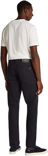 Tommy Hilfiger Herren Hose Denton Cotton Satin Straight Leg, Blau (Desert Sky), 32W/30L