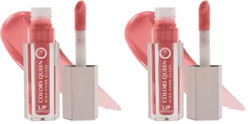 Image of Colors Queen Lip Luminizer Gloss | Non-Sticky & High Shine Glossy Finish | Gives Fuller Lip Effect & Extra Hydration | Long Lasting Lip Gloss for Women Enriched with Shea Butter (Peach Me, 9ml)