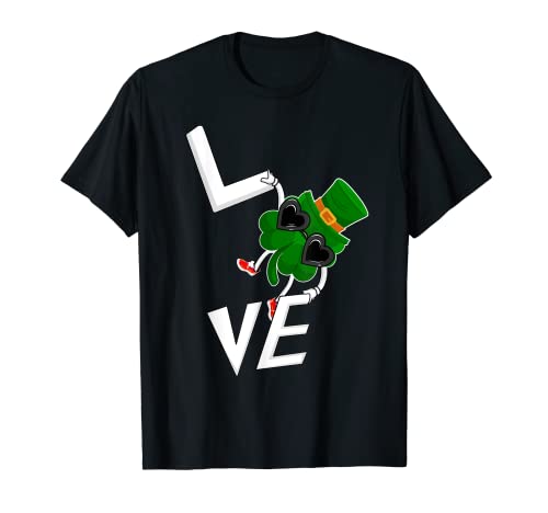 Funny Love Shamrock Clover Irish St Patricks Day couple pj Camiseta