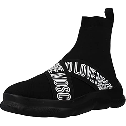Love Moschino Women's Ja15224g0fizg00a36 Sneakers, Black, 3 UK Cover