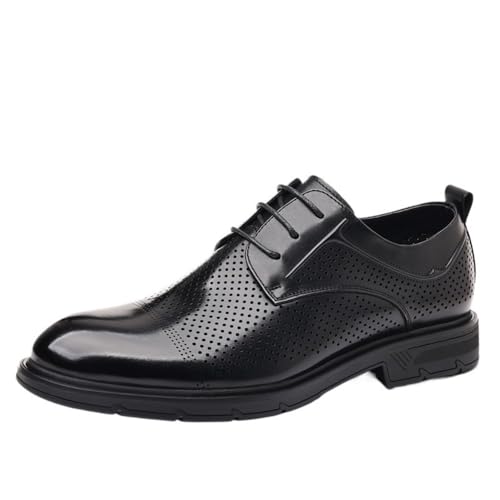 Mens Leather Lace Up Oxford Shoes Comfortable Walking Business Work Casual Formal Shoes