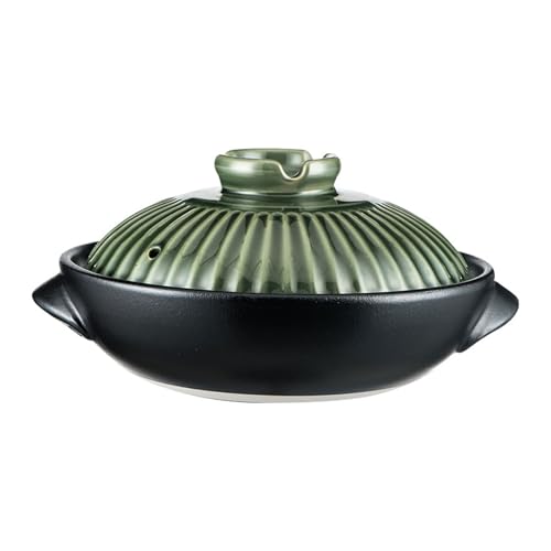 Ustensiles de cuisine ragoût pot en terre cuite vert 24cm - 2
