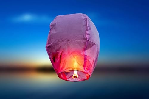 Image of Wanna Party Paper Sky Lantern Hot Air Balloon Flying Night Sky Light Lanterns Balloon Assorted Color-3 FT