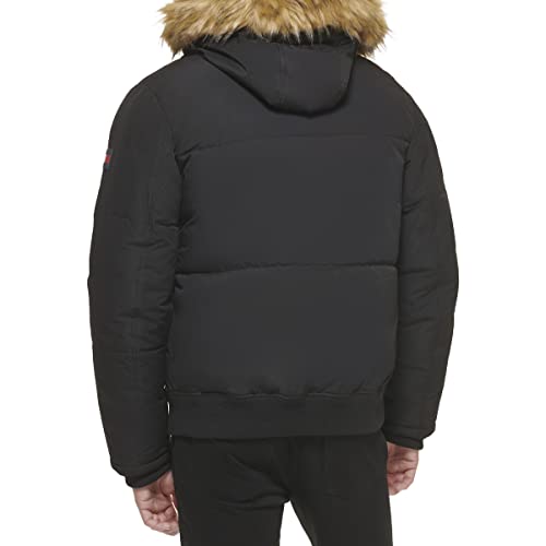 Image of Tommy Hilfiger Men's Arctic Cloth Quilted Snorkel Bomber Jacket (Standard and Big & Tall)