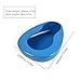Bedpan for Women Men, Firm Thick Stable PP Bedridden Patient Hospital Home Elderly Bed Pan Emergency Device (Blue)