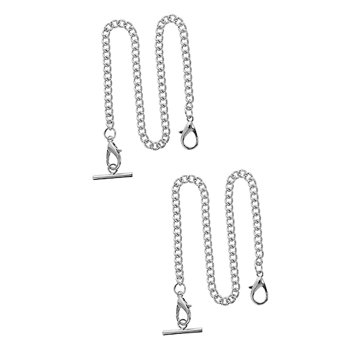 COSMEVIVI 2pcs Pocket Watch Chain for Clothing Environmental-Friendly Hanging Chain Stylish Accessory for Jeans and Outfits Clip
