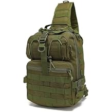Chest Bag Waterproof Oxford Single Shoulder Bags Tactical Chest Bags Big Capacity Crossbody Bags Camouflage Chest BagGreen
