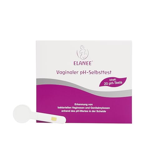 ELANEE Vaginaler pH-Selbsttest zur Früherkennung bakterieller Infektionen und Schwangerschaftsvorsorge, Blasensprung, Bakterielle Vaginose, Bakterielle Vagniose Test 20 Stück (736-00)