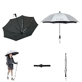 3F UL GEAR 傘 日除け 防水 頑丈 152g軽量 リュックに固定可 シルバー塗層 晴雨兼用 カーボンファイバー骨組 20Dダイニーマナイロン混紡生地 釣り キャンプ トレッキング 登山 通勤 通学 メンズ レディース 雨具 直径95cm×長65cm (銀色)