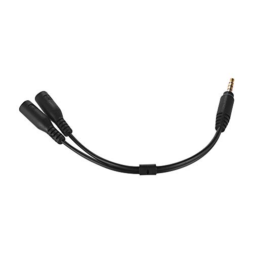 Docooler 3.5Mm Adaptador De Microfone Cabo De Áudio Estéreo Microfone Conversor De Cabo De Dois Três